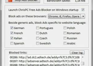 ChrisPC Free Ads Blocker screenshot