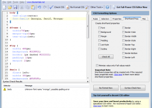 Free CSS Toolbox screenshot